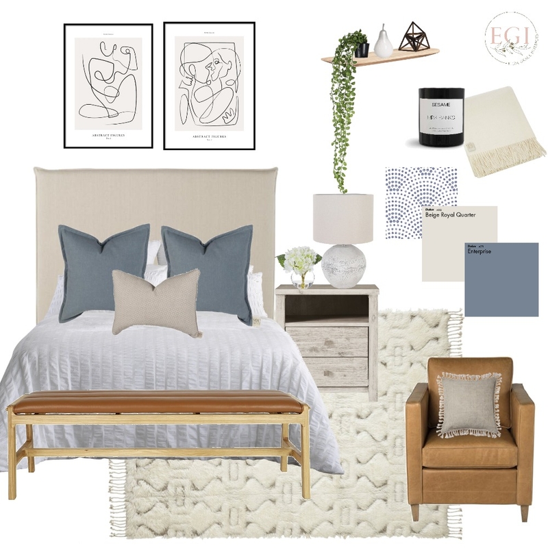 Contemporary Bedroom Mood Board by Eliza Grace Interiors on Style Sourcebook