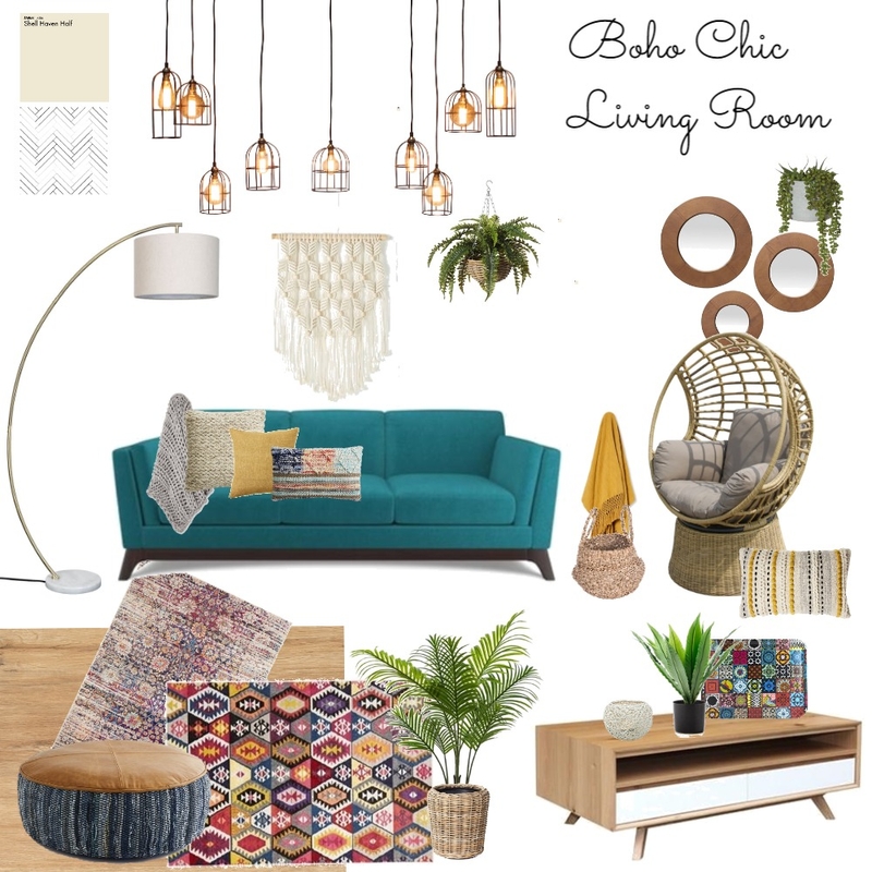 Boho Chic Living Area Mood Board by e.maynard97 on Style Sourcebook