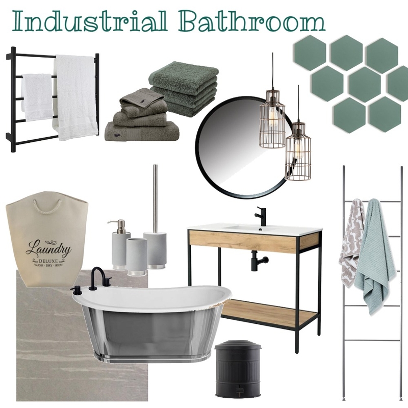 industrial bathroom Mood Board by DadaDesign on Style Sourcebook