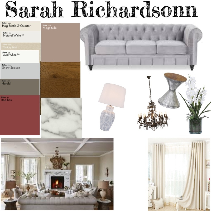 Sarah Richardson shabby chic Mood Board by sunrisedawrn2020 on Style Sourcebook