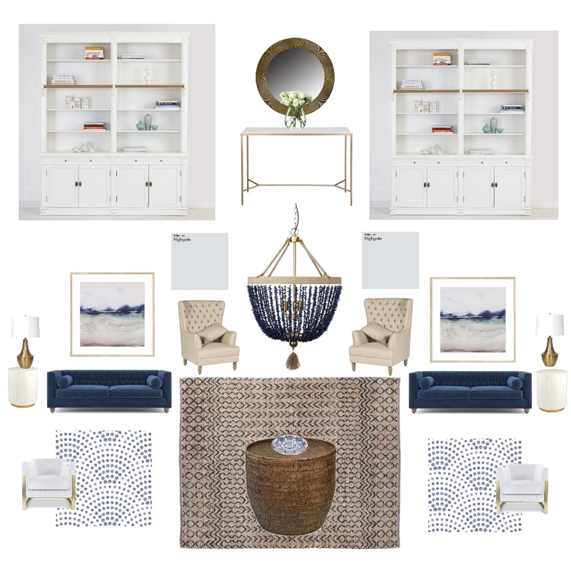 Beachy Living Room Mood Board by novahomestyler on Style Sourcebook