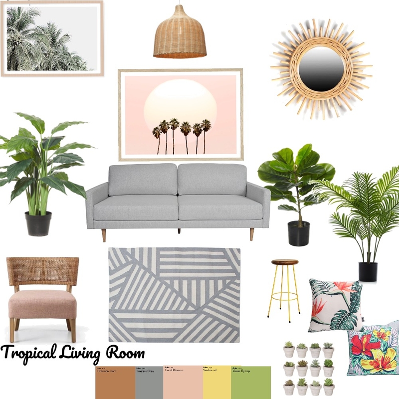 Tropical living room Mood Board by Mostar on Style Sourcebook
