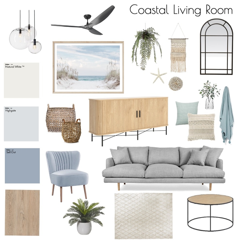 Coastal Living Room Mood Board by pritzlerprojects on Style Sourcebook