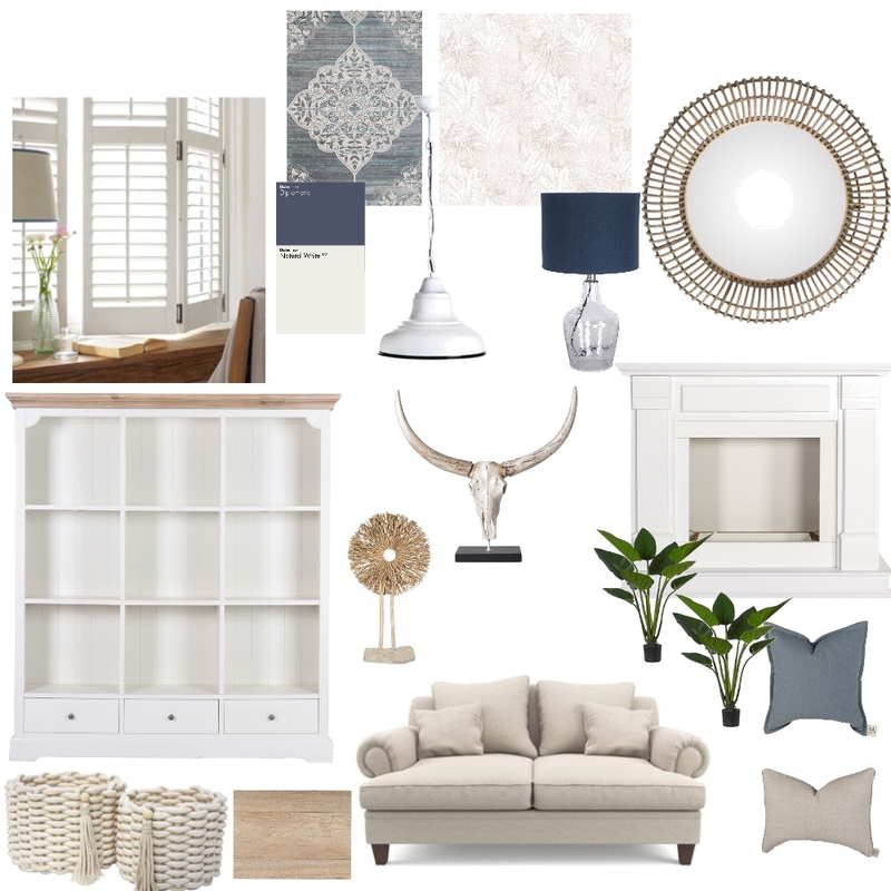 Hamptons Country Living Room Mood Board by InteriorsBySophie on Style Sourcebook
