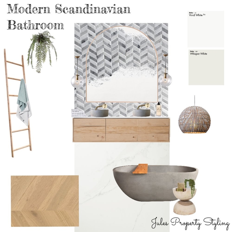 Modern Scandi Bathroom Mood Board by Juliebeki on Style Sourcebook