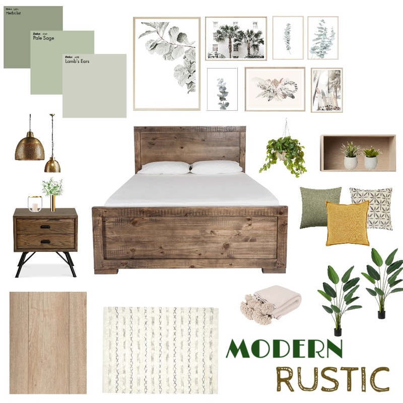 Modern Rustic Bedroom Mood Board by Lesleyandrade on Style Sourcebook