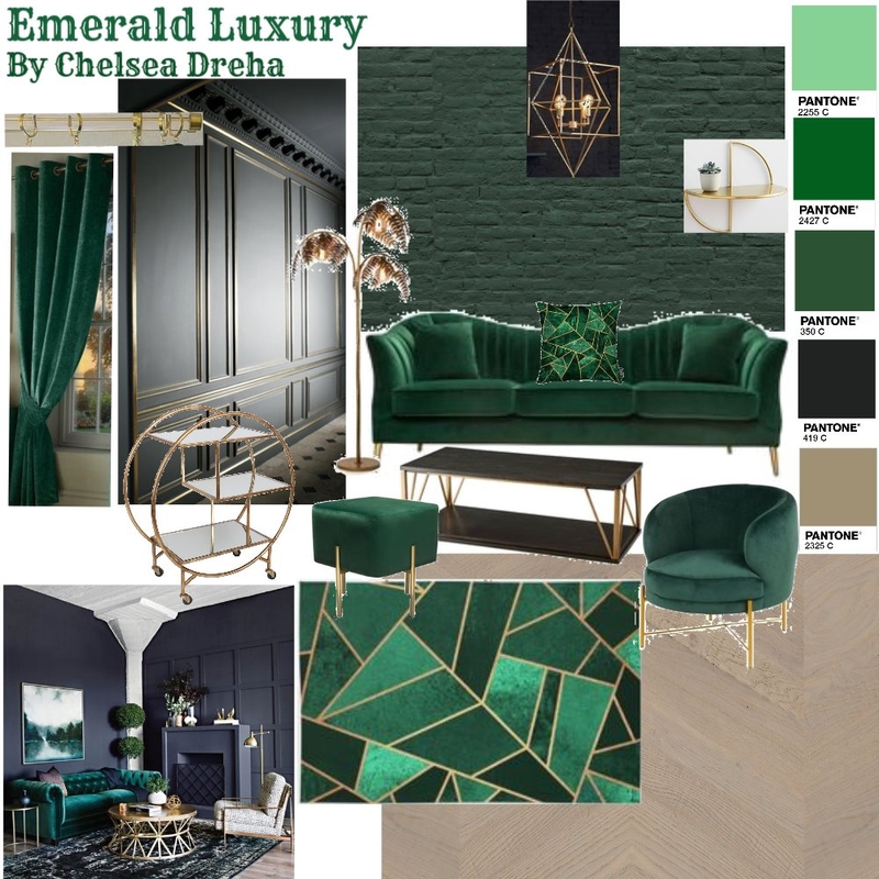 Emerald Luxury Mood Board 1 Mood Board by ChelseaDreha on Style Sourcebook