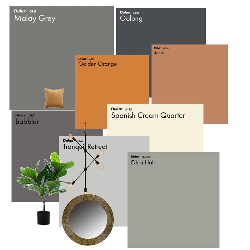 Grey/Orange Colour Scheme Mood Board by emilyjane on Style Sourcebook