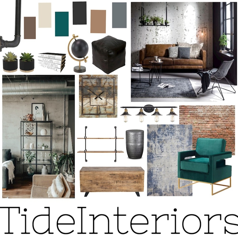 INDUSTRIAL Mood Board by TideInteriors on Style Sourcebook