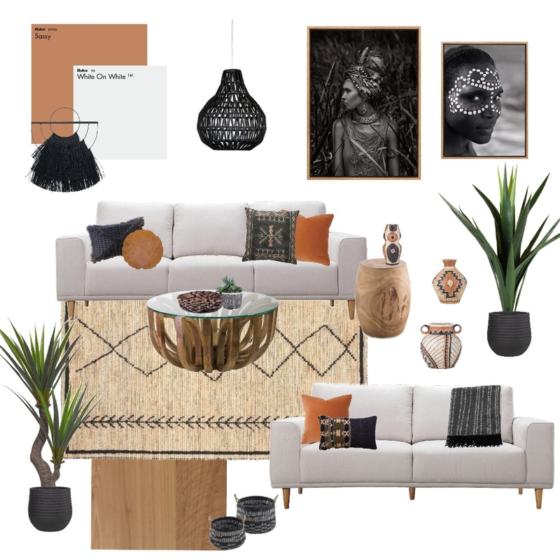 African Living Room Mood Board by Jaimee Voigt on Style Sourcebook