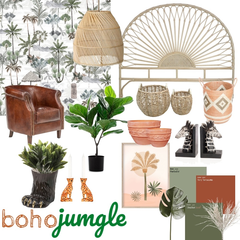 Boho Jungle Mood Board by saige on Style Sourcebook