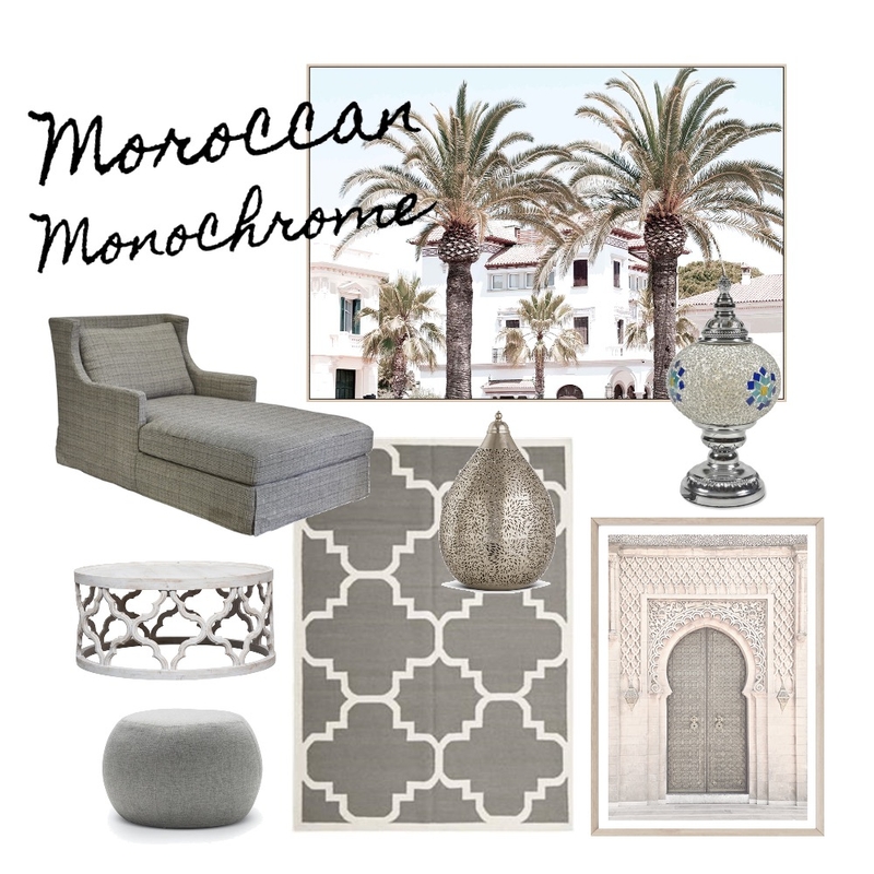 Moroccan Monochrome Mood Board by amjose on Style Sourcebook