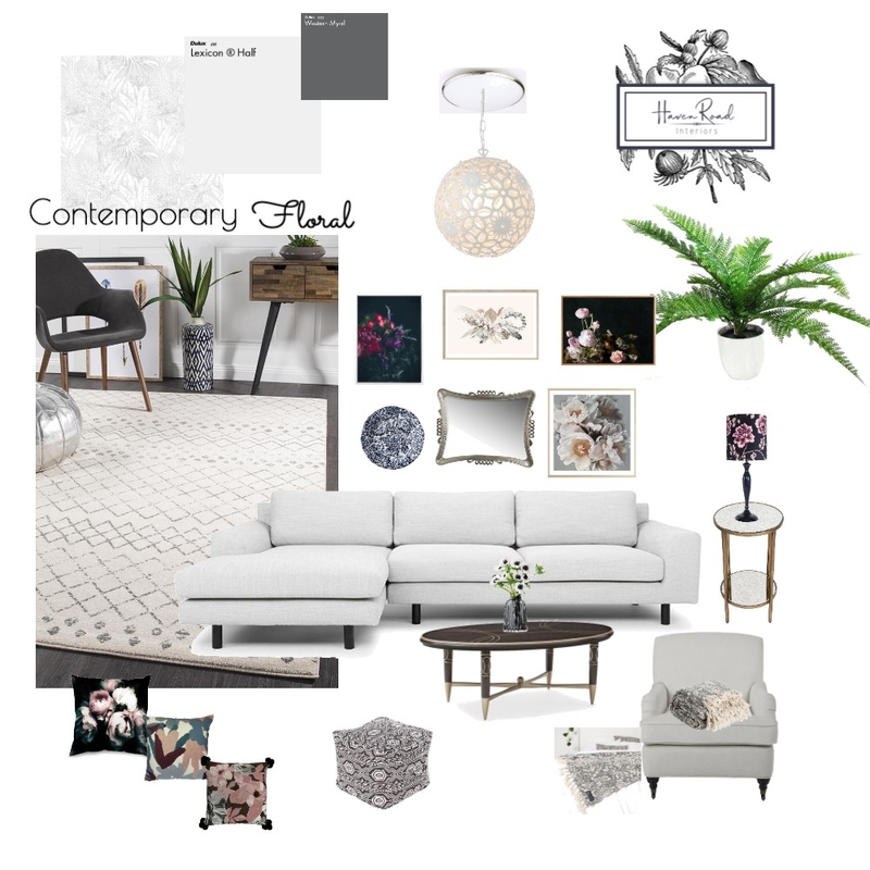 Contemporary Floral Mood Board by breerothman081915 on Style Sourcebook