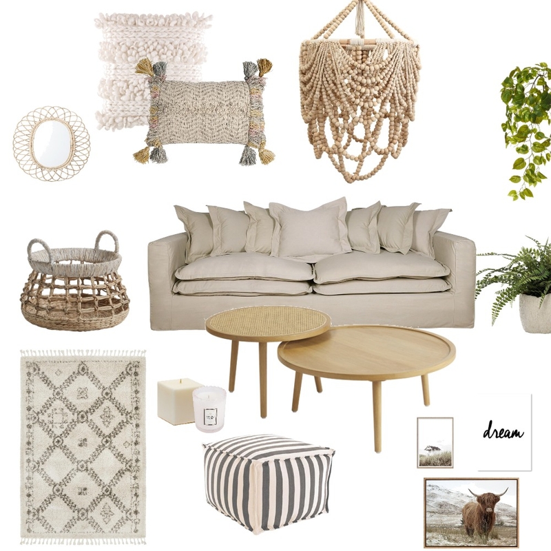 Boho natural living room Mood Board by Ivana B. on Style Sourcebook