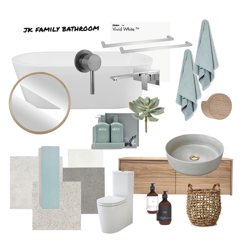 JK Main Bathroom Mood Board by KJ Interiors on Style Sourcebook