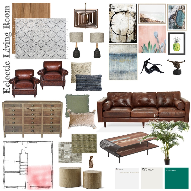 Eclectic Living Room Mood Board by ShellyG on Style Sourcebook