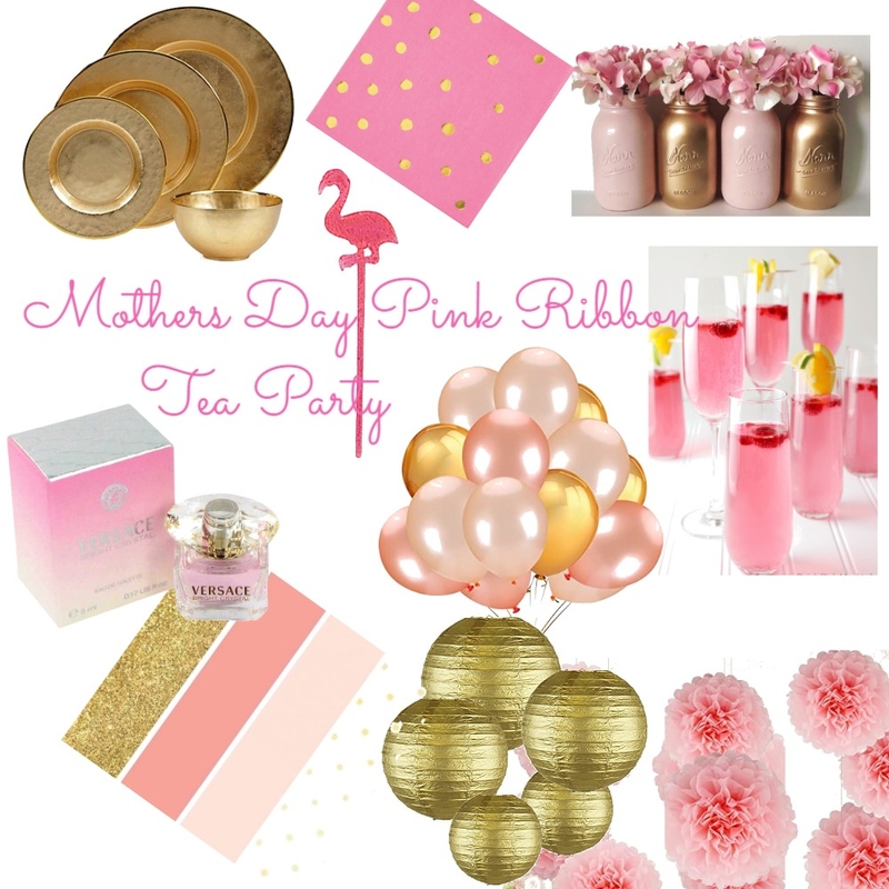 Mothers Day Pink Ribbon Tea Party Mood Board by G3ishadesign on Style Sourcebook