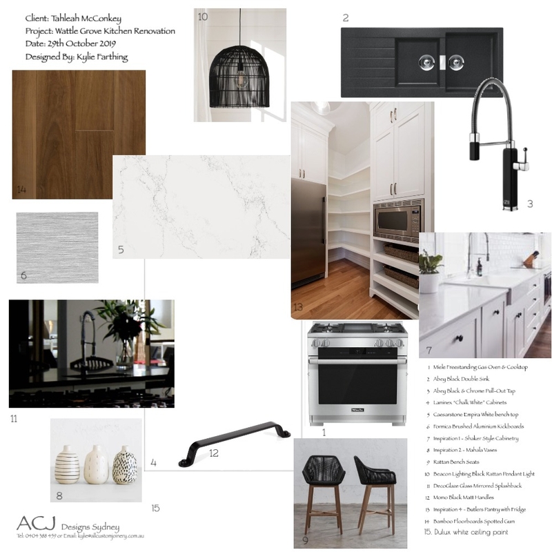Tahleah McConkey - Kitchen Renovation Mood Board by AllCustomJoinery on Style Sourcebook