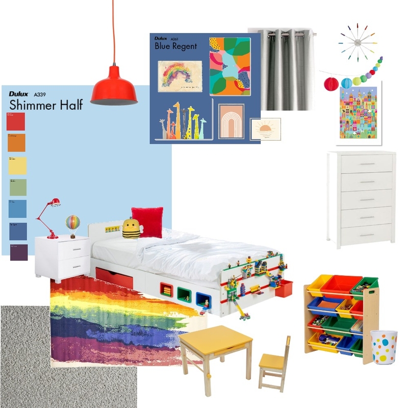 Kids Rainbow Bedroom Mood Board by e.maynard97 on Style Sourcebook