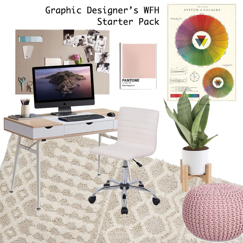 Graphic Designer’s WFH Starter Pack Mood Board by Drew Henry on Style Sourcebook