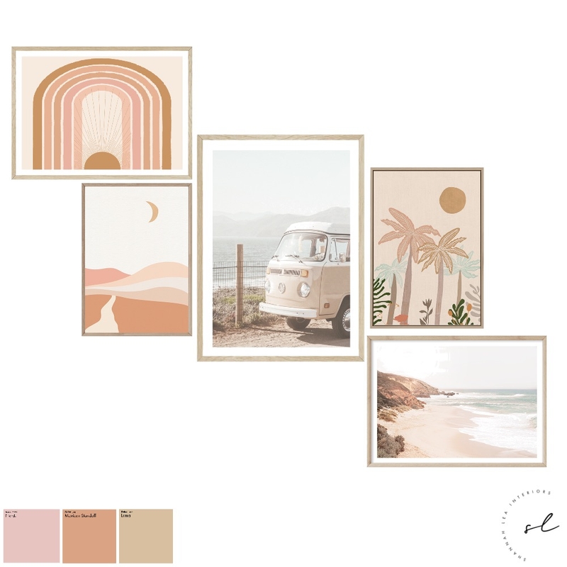 Pink Boho Gallery Wall Mood Board by Shannah Lea Interiors on Style Sourcebook