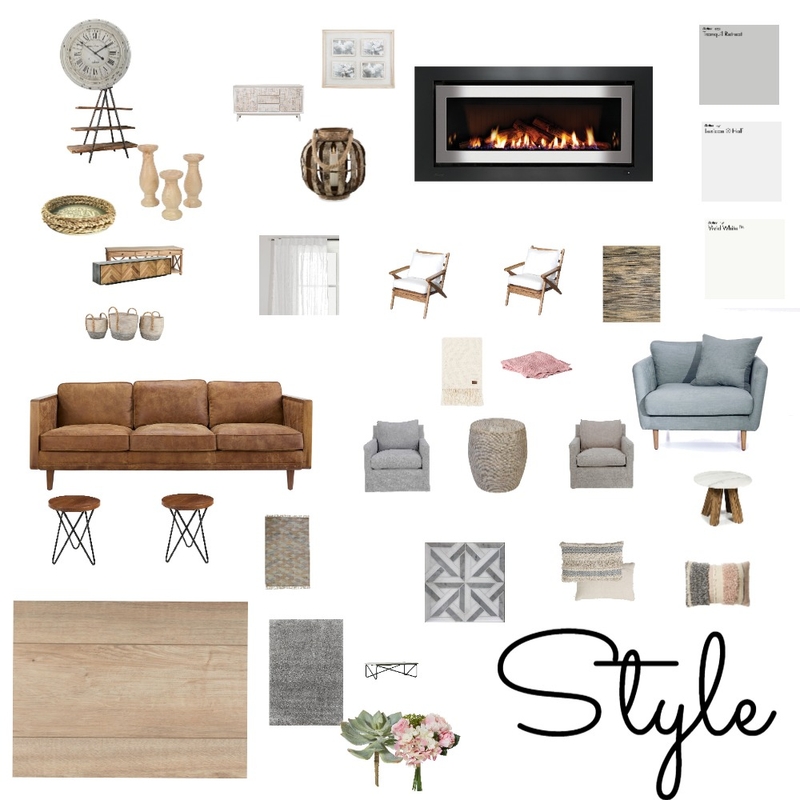 modern farmhouse living room Mood Board by melanieald on Style Sourcebook