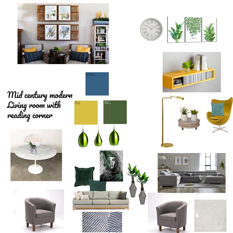 Mid Century Modern Living room Mood Board by ThutoNgidi on Style Sourcebook