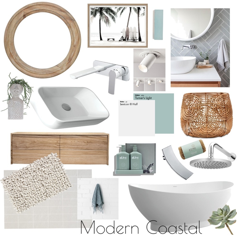 Coastal Modern Bathroom Mood Board by Crystal Morris on Style Sourcebook