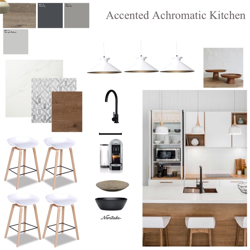 Accented achromatic kitchen Mood Board by Hayloul79 on Style Sourcebook