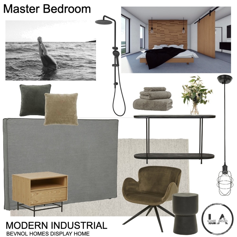 Bevnol Homes - Modern Industrial Display Home Master 2 Mood Board by Linden & Co Interiors on Style Sourcebook