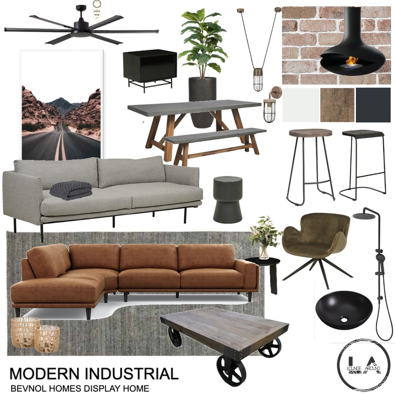 Bevnol Homes - Modern Industrial Display Home 2 Mood Board by Linden & Co Interiors on Style Sourcebook