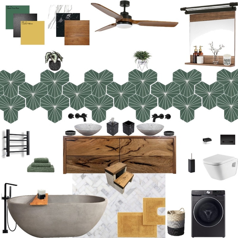 Guest Laundry Bathroom Mood Board by MarionGuerin on Style Sourcebook