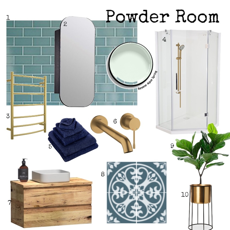 Powder Room Mood Board by kimthomas on Style Sourcebook