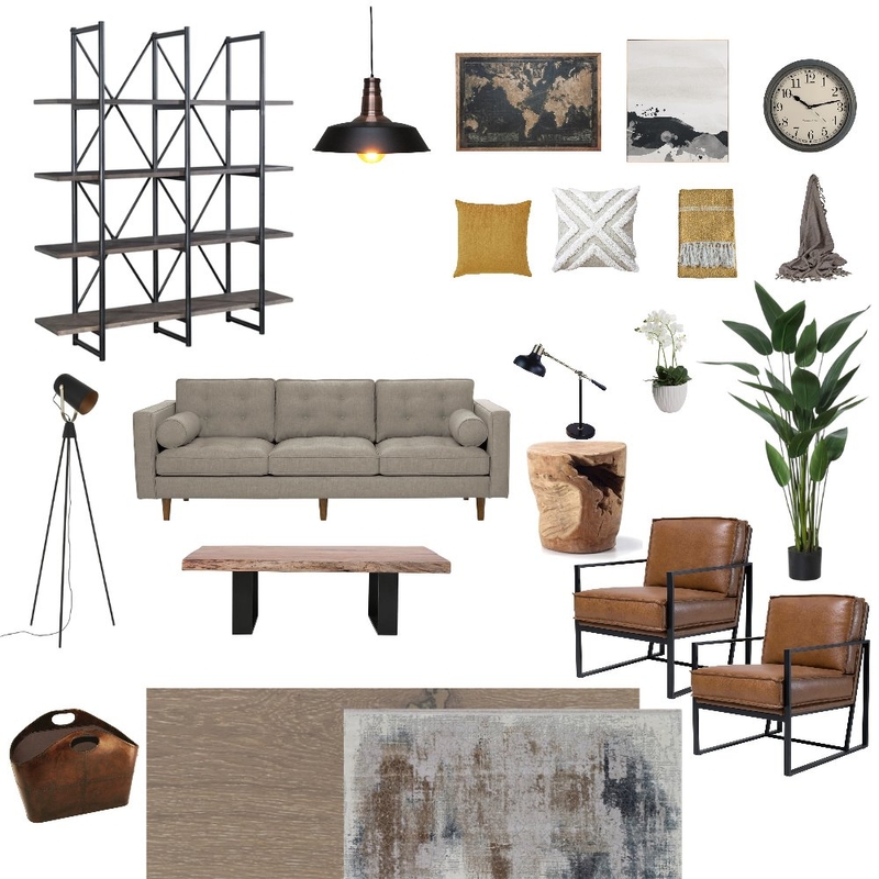 Industrial style living room Mood Board by 2n42 on Style Sourcebook