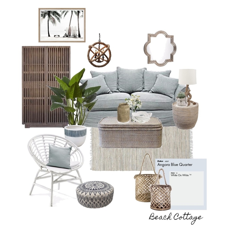 Beach Cottage Living Room Mood Board by nel767 on Style Sourcebook