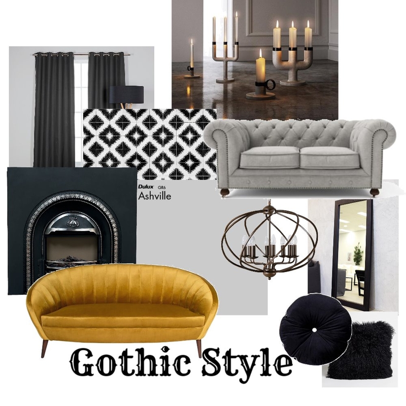 Gothic style mood board Mood Board by SueComber on Style Sourcebook
