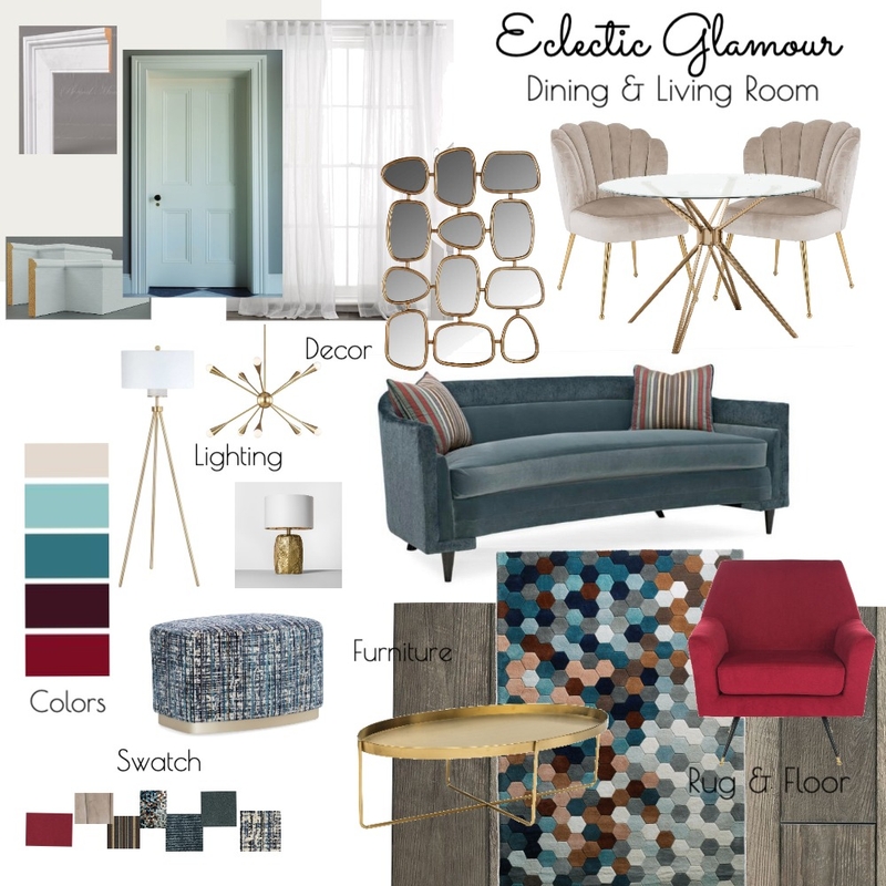 Eclectic Glamour 4 Mood Board by Azra Mahmood on Style Sourcebook