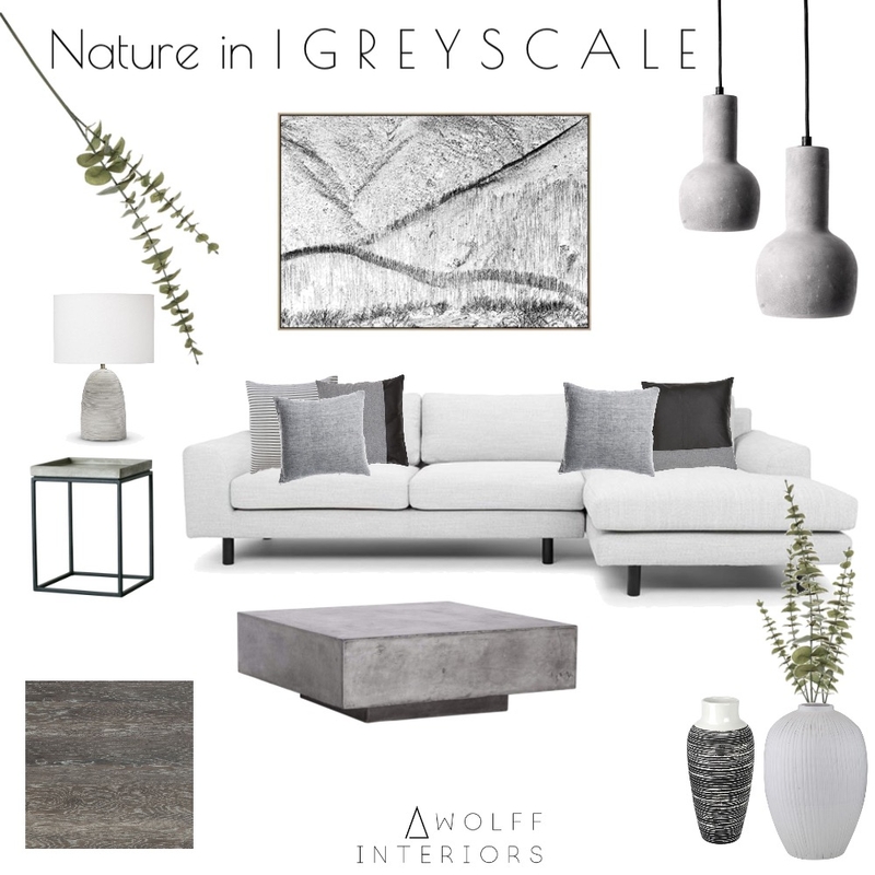 Nature in Greyscale Mood Board by awolff.interiors on Style Sourcebook