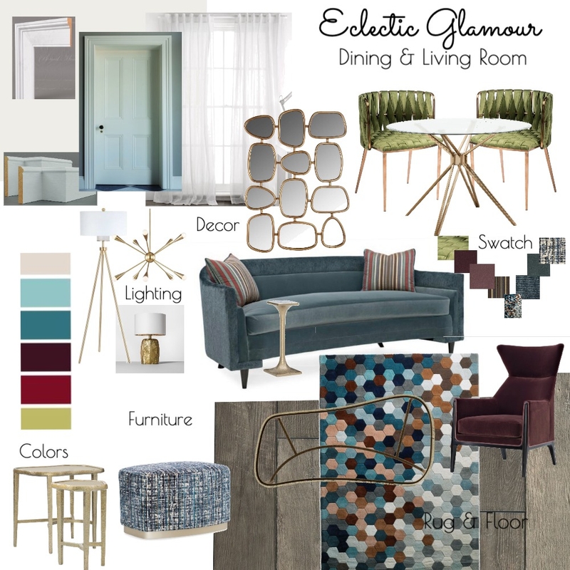 Eclectic Glamour - Actual1 Mood Board by Azra Mahmood on Style Sourcebook