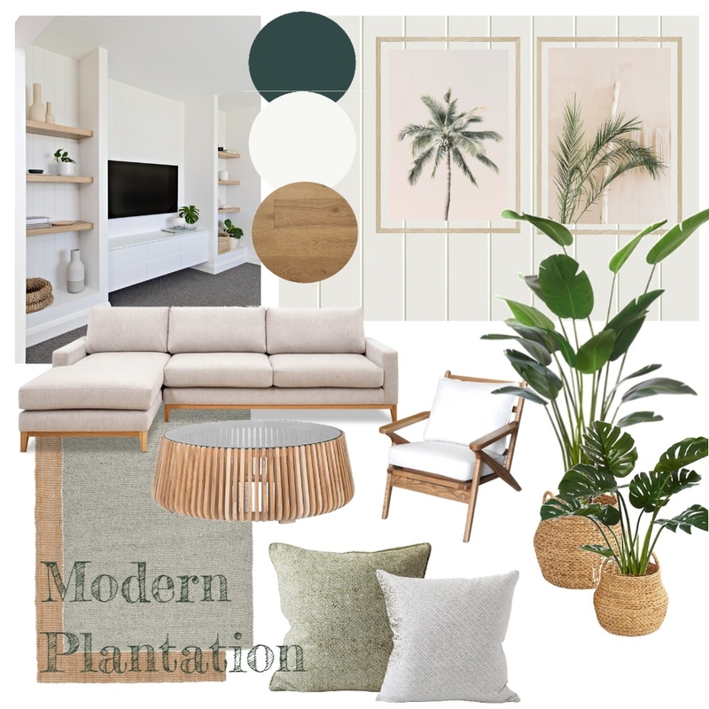 Modern Plantation Living Room Mood Board by Dani Designs on Style Sourcebook