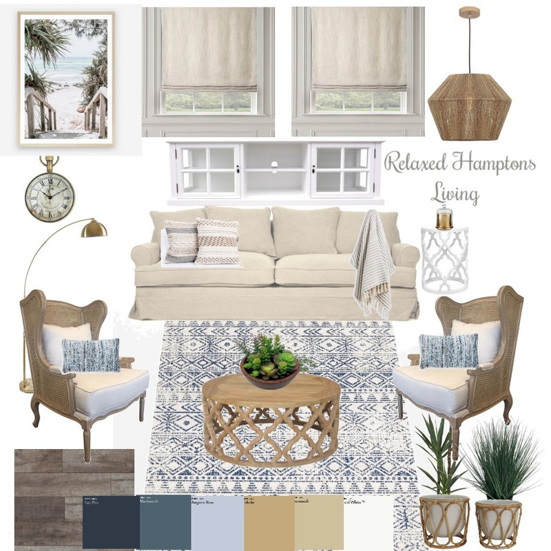 Relaxed Hampton Living Mood Board by Complete Harmony Interiors on Style Sourcebook
