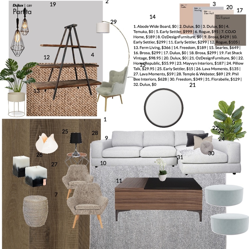 rustic modern Mood Board by Grey Edrosa Interiors on Style Sourcebook