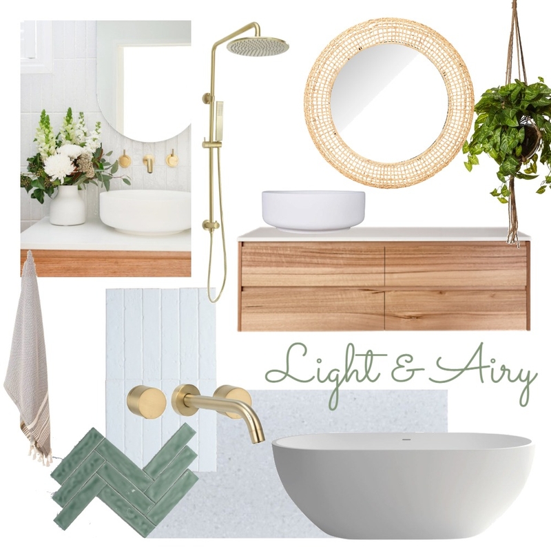 Light & Airy Bathroom Mood Board by Dani Designs on Style Sourcebook