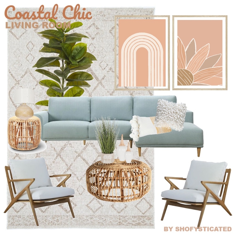 Coastal Chic Living Room Mood Board by SHOFYsticated on Style Sourcebook