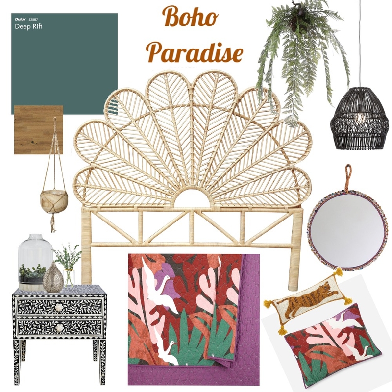 Boho Paradise Mood Board by Jungle Bambi Designs on Style Sourcebook