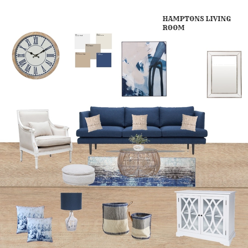 Hamptons living room Mood Board by Nadeen Odeh on Style Sourcebook