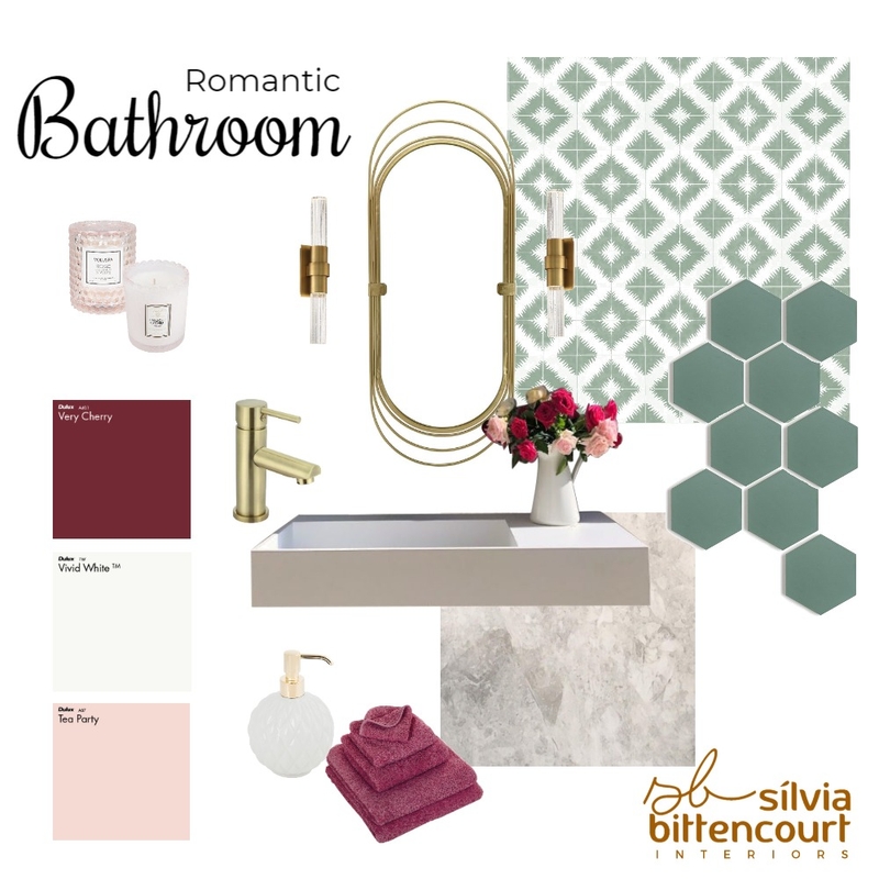 Romantic Bathroom Mood Board by Silvia Bittencourt on Style Sourcebook