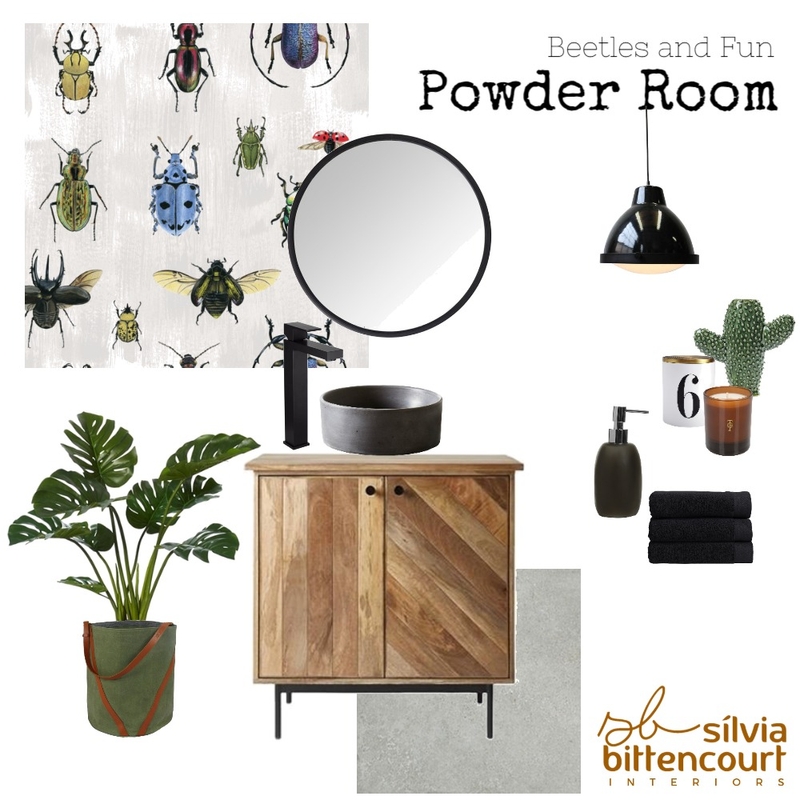 Beetles and Fun Powder Room Mood Board by Silvia Bittencourt on Style Sourcebook