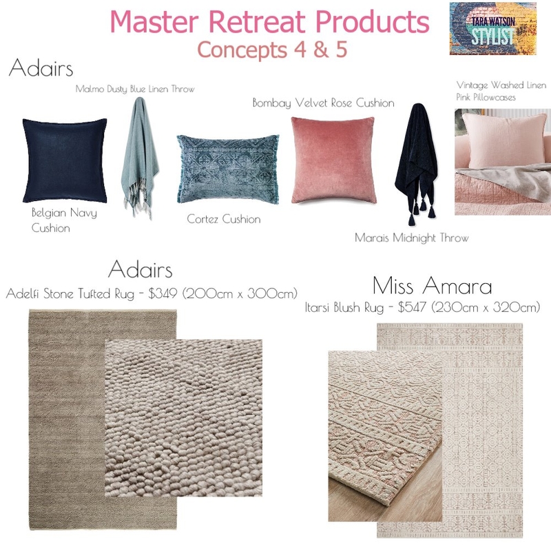 Master Retreat Products 4 & 5 Mood Board by Blush Interior Styling on Style Sourcebook