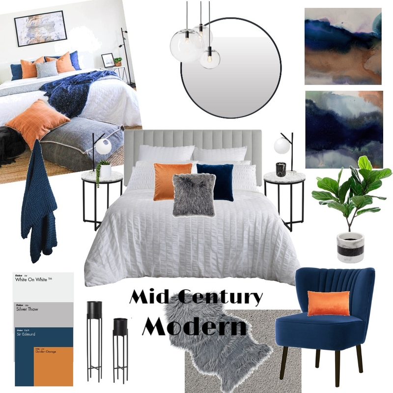 Mid-Century Modern Bedroom Mood Board by Jaimee Voigt on Style Sourcebook